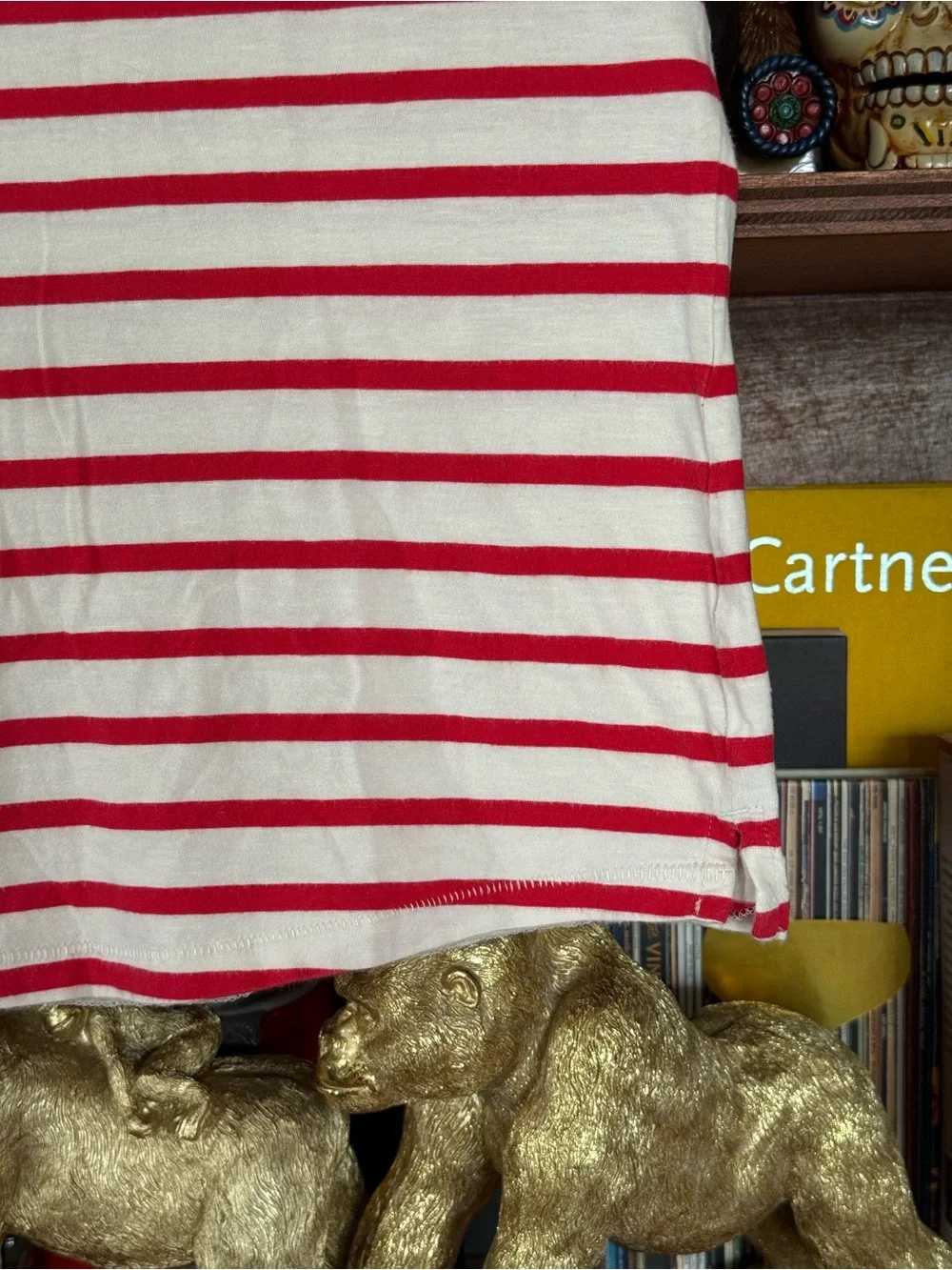 J. Crew - Boatneck Striped Short Sleeve Tee -  Red / White - Women’s Medium